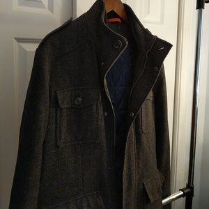 Mens Dockers Herringbone PeaCoat L